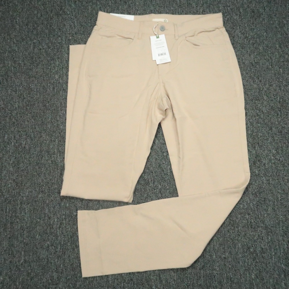 tasc Performance Pants Men 30x32 Light Stone Motion Straight Fit Bamboo Trouser